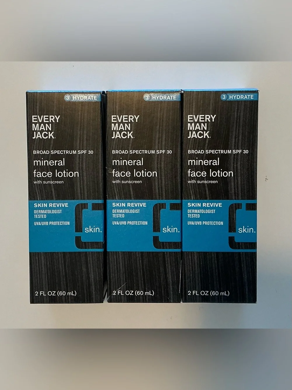 3 Tubes - Every Man Jack Mineral Face Lotion
